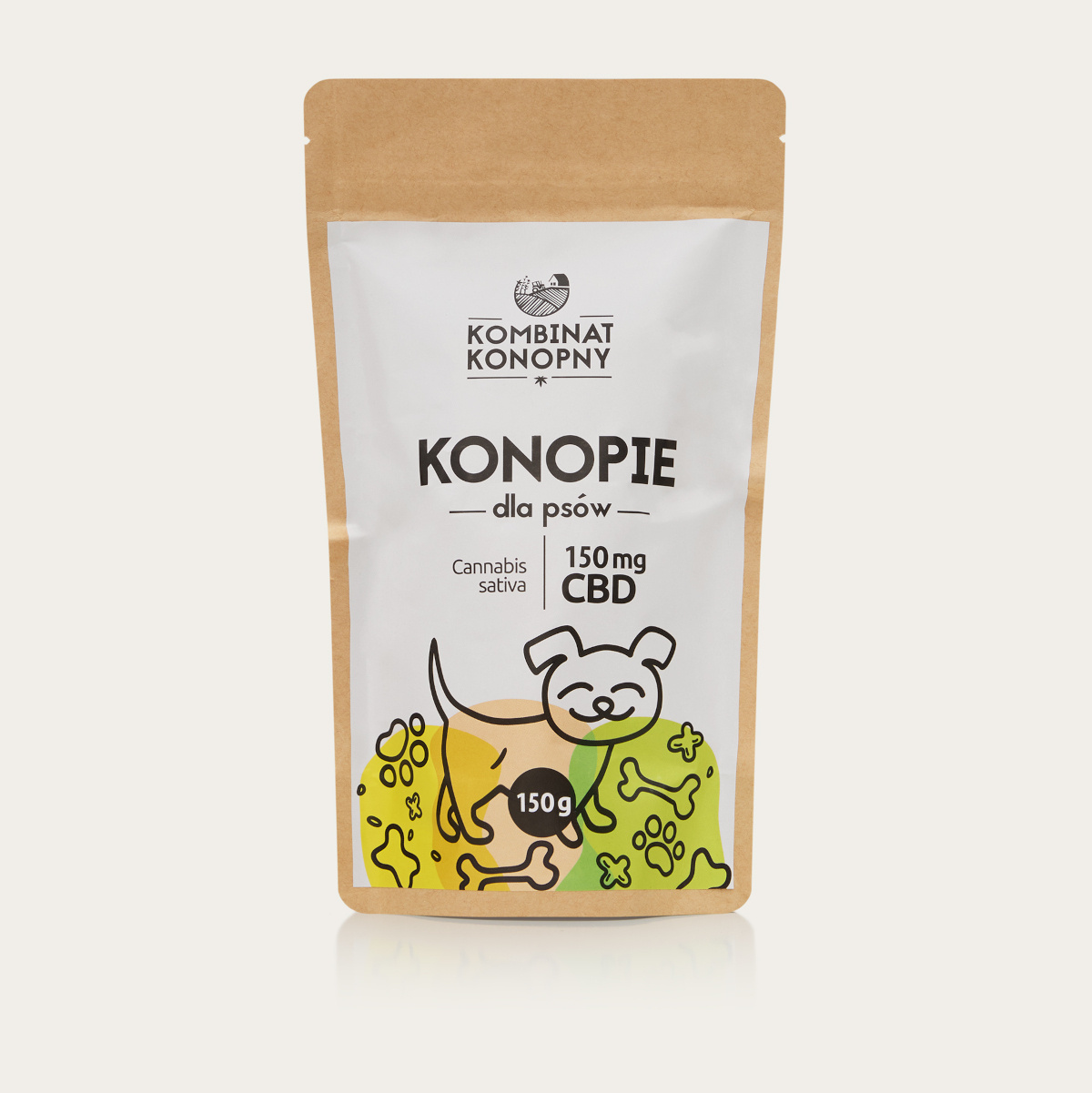 KONOPIE dla PSÓW - karma uzupełniająca z CBD 150 mg - 150 g