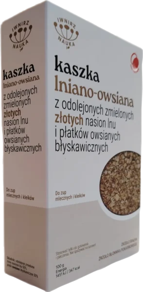 KASZKA LNIANO-OWSIANA z odolejonych zmielonych złotych nasion lnu i płatków owsianych błyskawicznych - obrazek 4